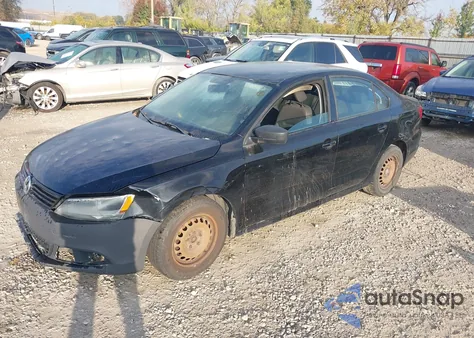 2012 Volkswagen Jetta 2.0L S из США, поврежденный, VIN 3VW2K7AJ1CM303872